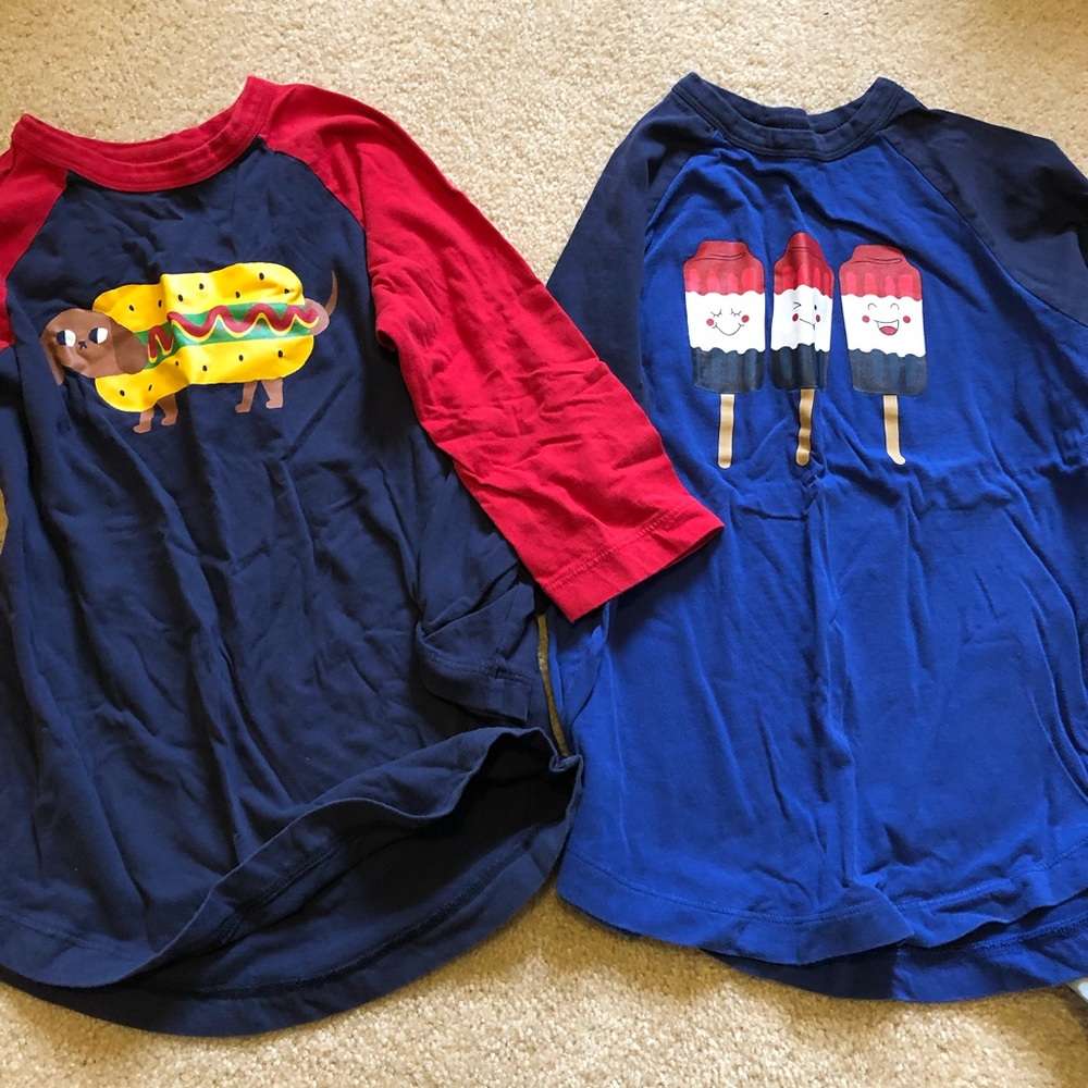 Like new 2 Hanna Andersson 3/4 sleeve shirts